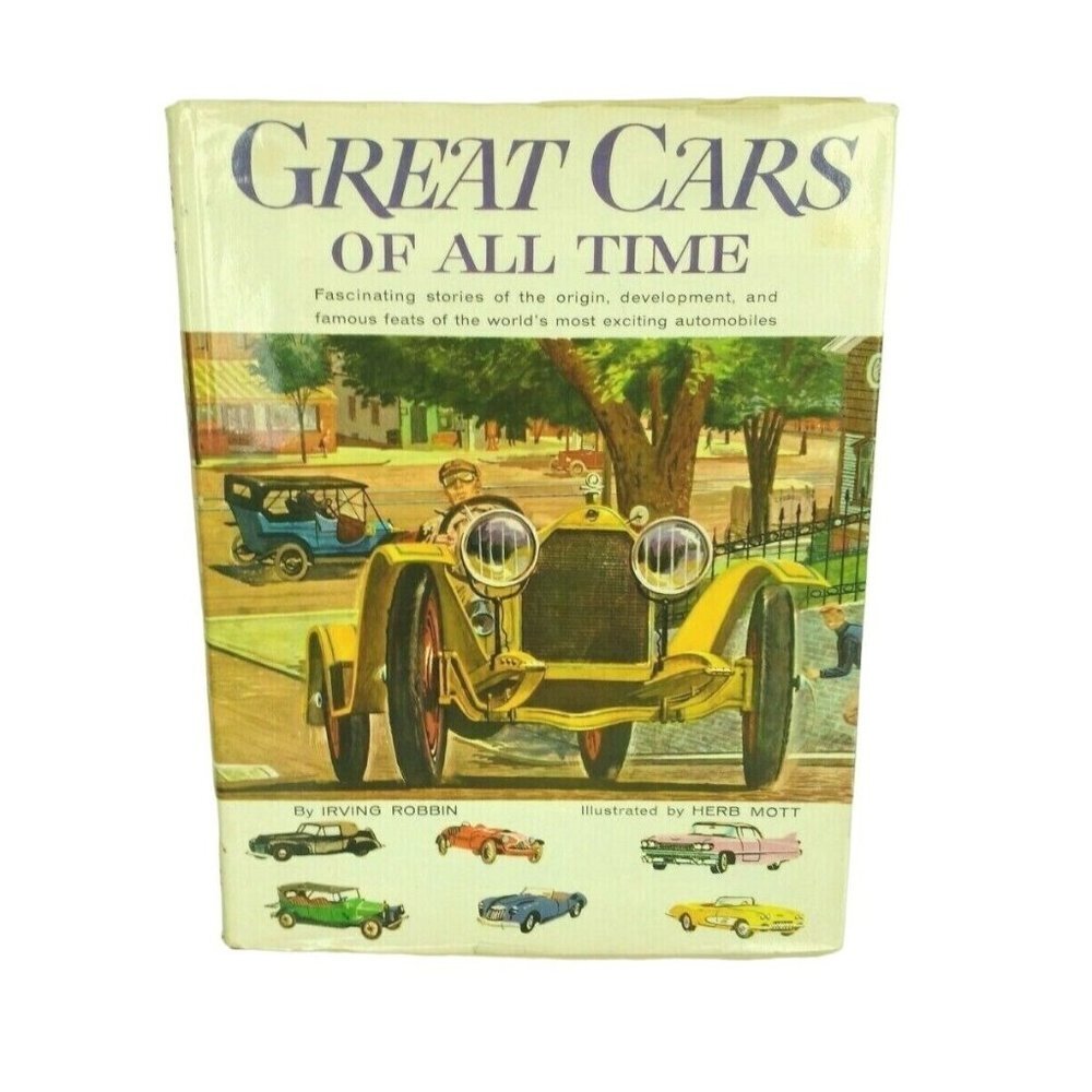 Vintage 1960 Great Cars Of All Time Hard Back Book
